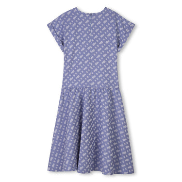 BOSS Vestido para niña y adolescente azul all over print logo